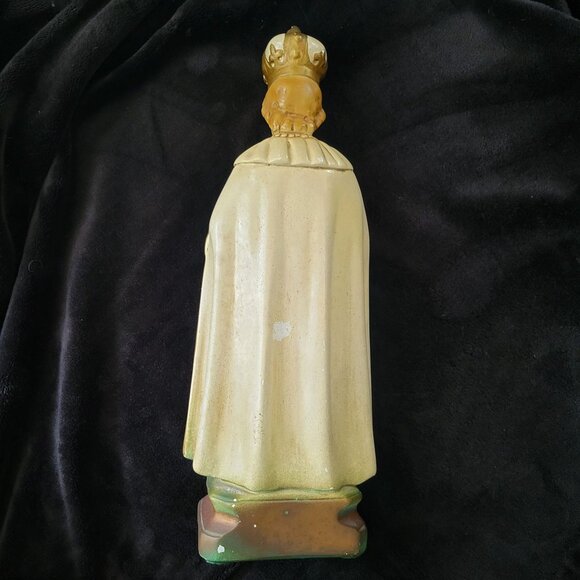 Vintage Infant of Prague Statue Child Jesus Statue Chalkware Figure 17 Inches - Picture 4 of 11